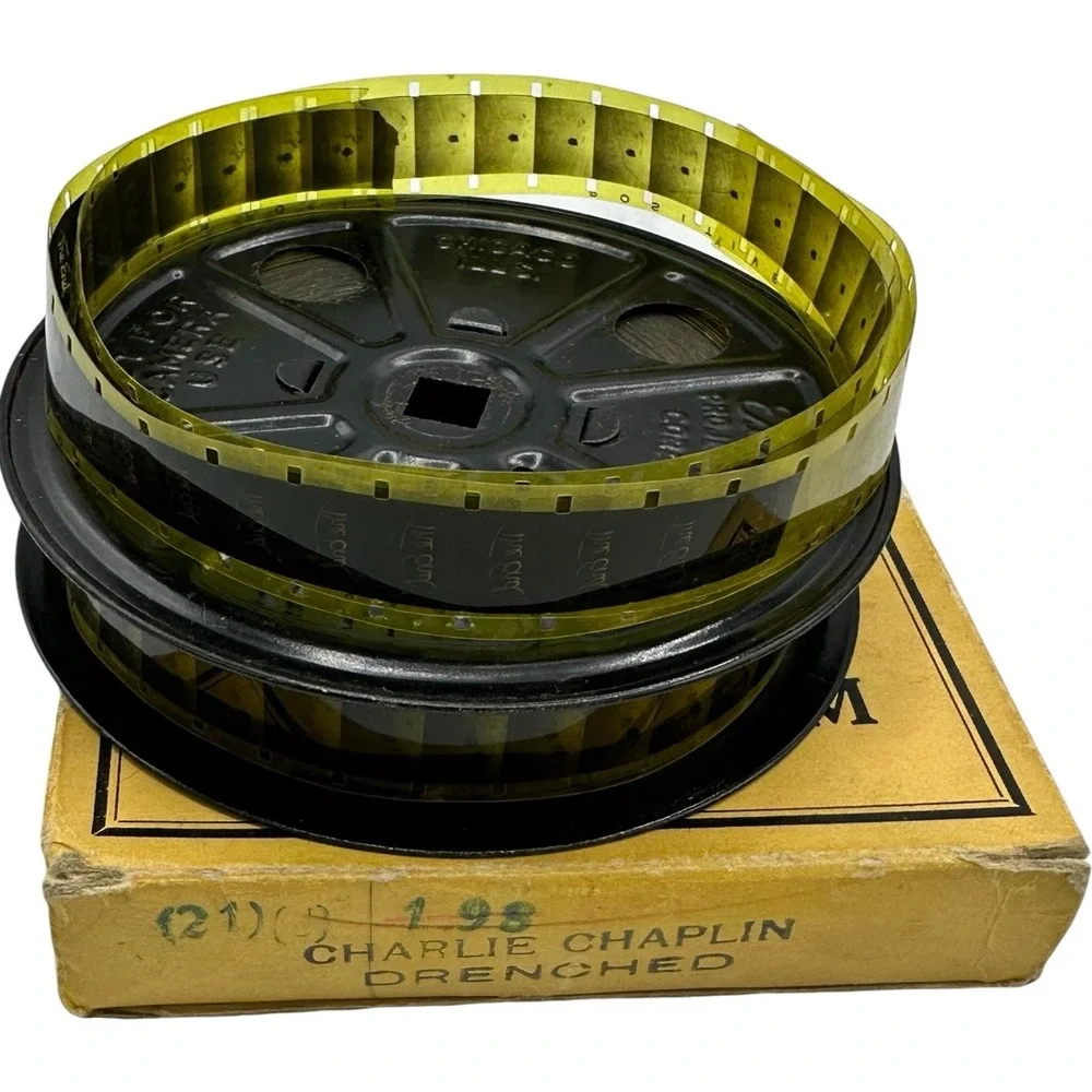 Vintage Little Gem Safety Film 16mm Lot Of 5 Charlie Chaplin Comedy Tom Mix